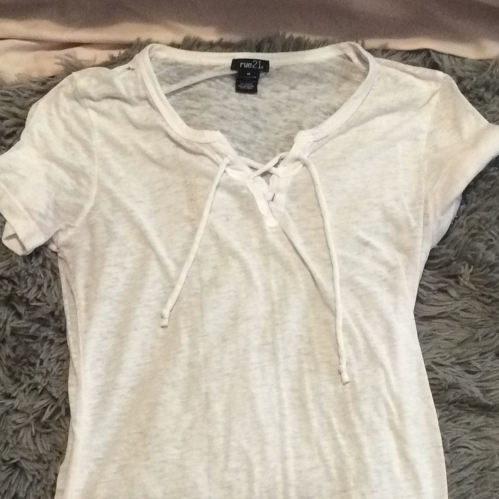 White tee.